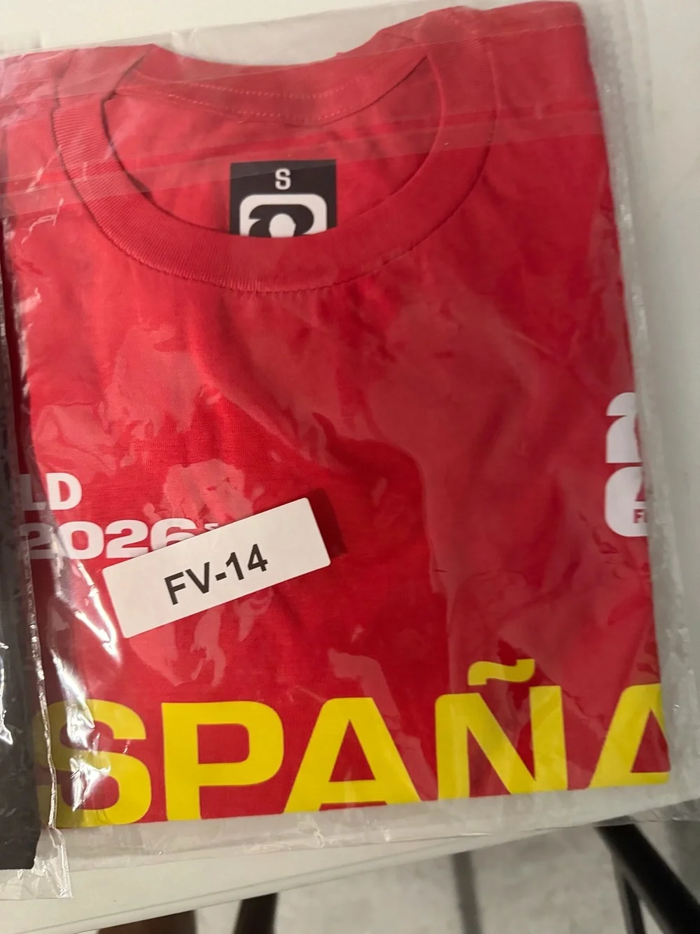 Hanes Red Crew Neck Graphic Undershirt with Yellow Print